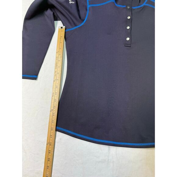 Cutter & Buck CB DryTec 50UPF Women’s size L 1/4 snap button sweatshirt navy NWT - Picture 4 of 11